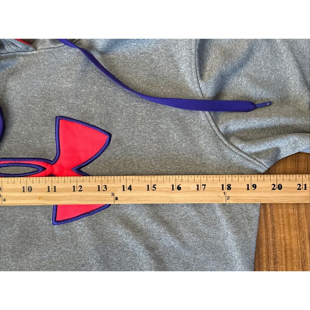 Under‎ Armour Sweatshirt Hoodie Adult S Gray Logo Pullover Storm Pockets Womens - Picture 5 of 6